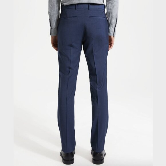 Theory's Men Wool Jake Pant in Eclipse (Navy Blue w/ Tonal Pattern) - Size 34 - Picture 2 of 6